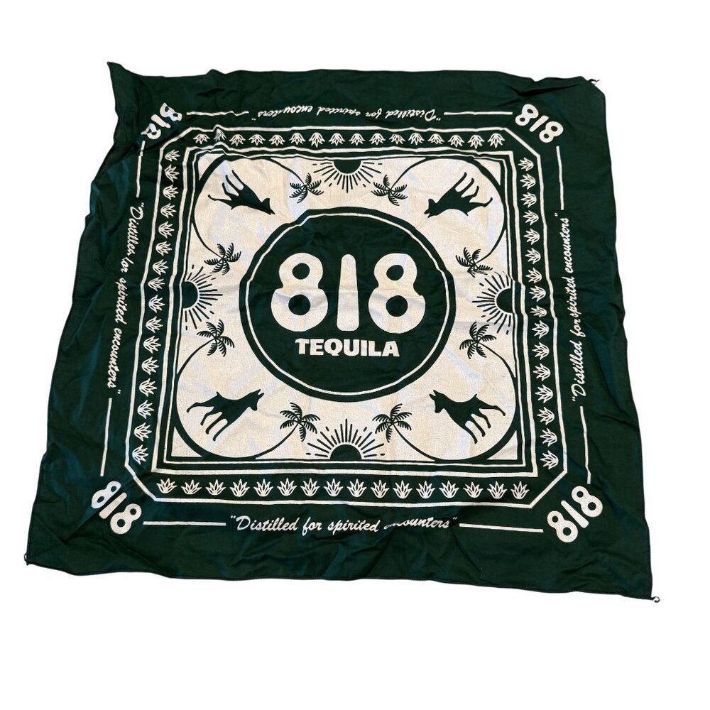 818 Tequila Kendall Jenner Green White Scarf Handkerchief Bandana